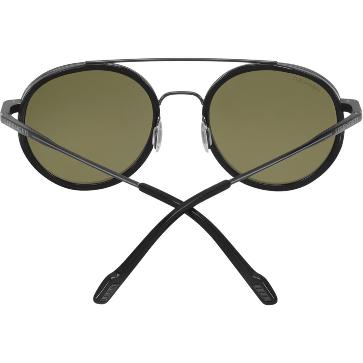 GEARY , Shiny Black Acetate with Shiny Dark Gunmetal Acetate-Mineral Polarized 555nm Cat 3 to 3, hi-res image number null